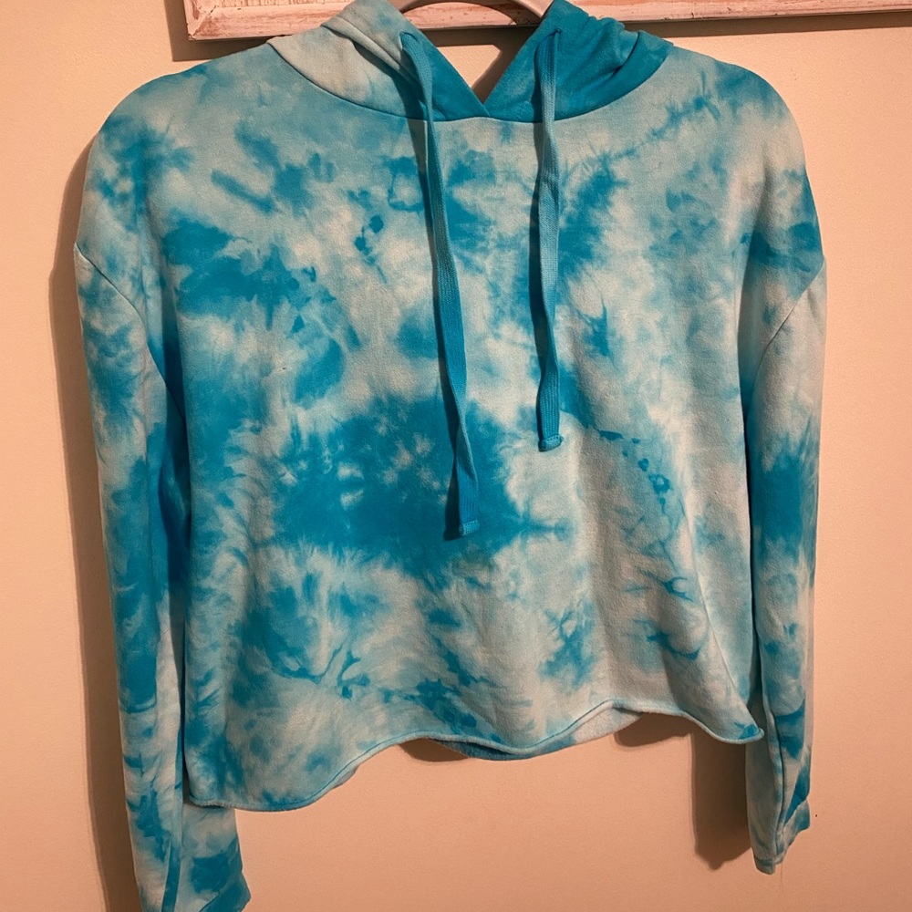 Blue tye dye hoodie